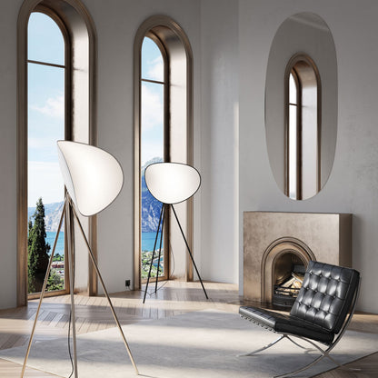 Infinity LED Floor Lamp in living room.