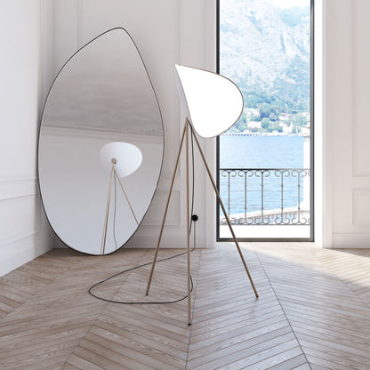 Infinity LED Floor Lamp in living room.