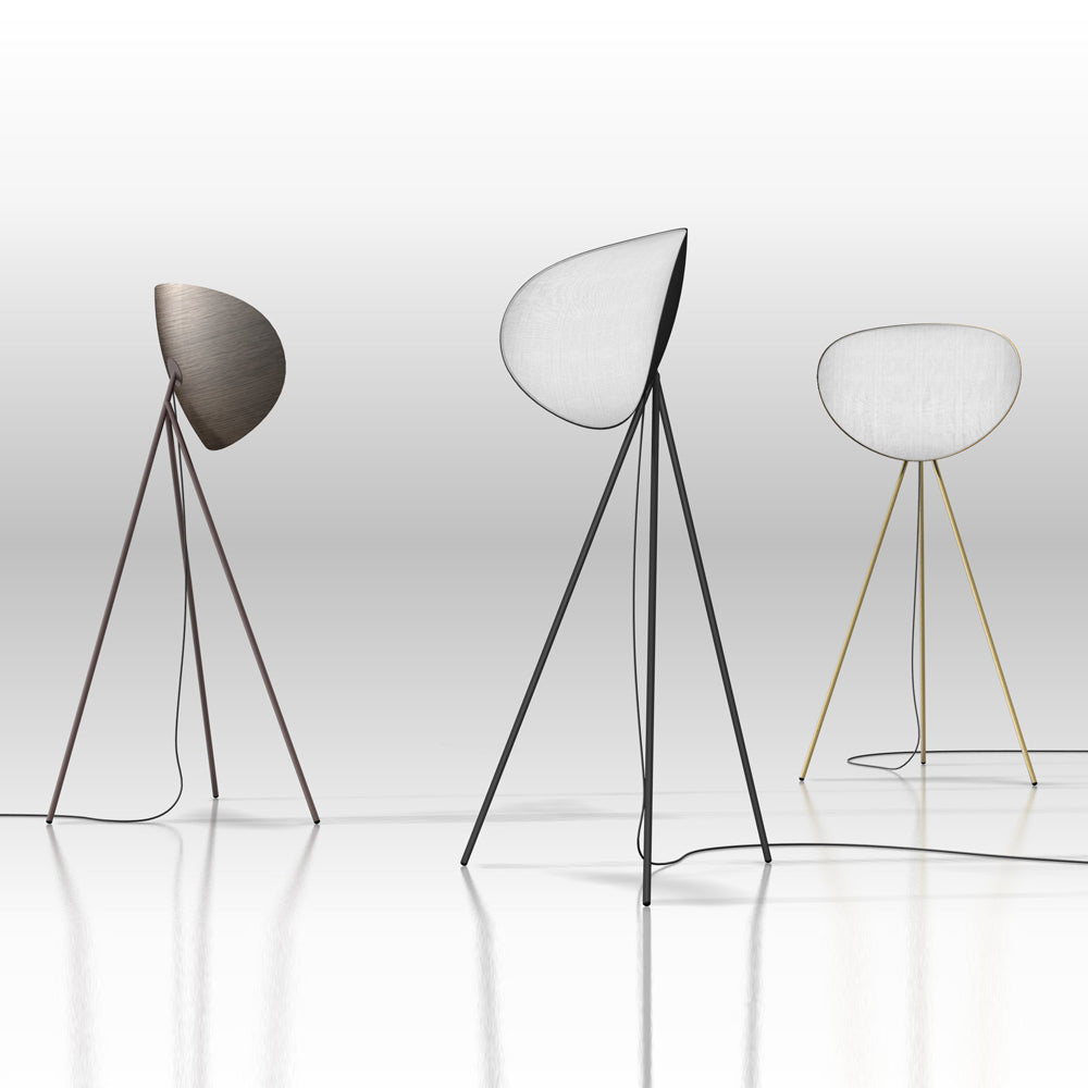 Infinity LED Floor Lamp in living room.