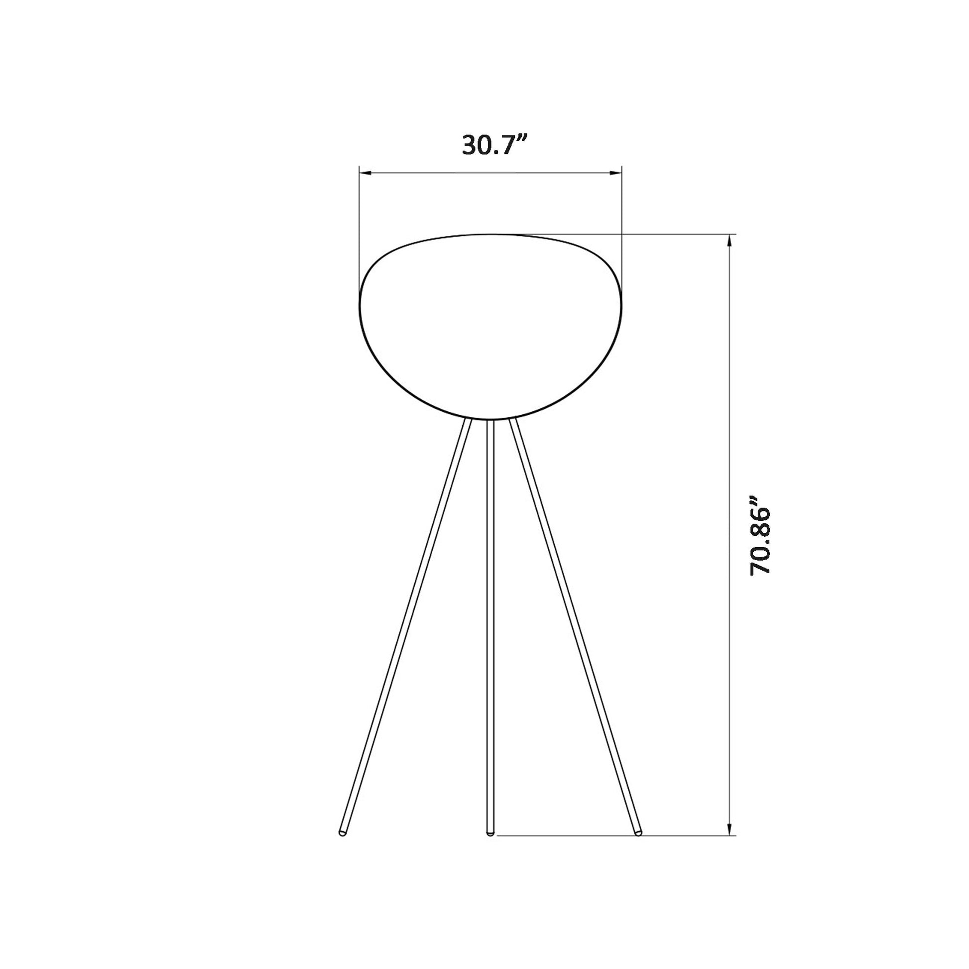 Infinity LED Floor Lamp - line drawing.