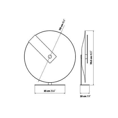 Meridiana LED Floor Lamp - line drawing.