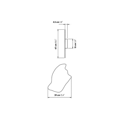 Ya-Ya LED Wall / Ceiling Light - line drawing.