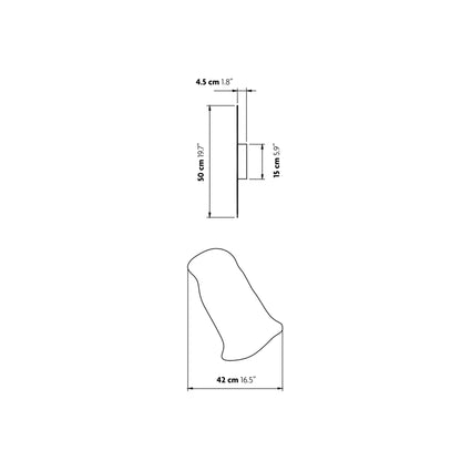 Ya-Ya LED Wall / Ceiling Light - line drawing.