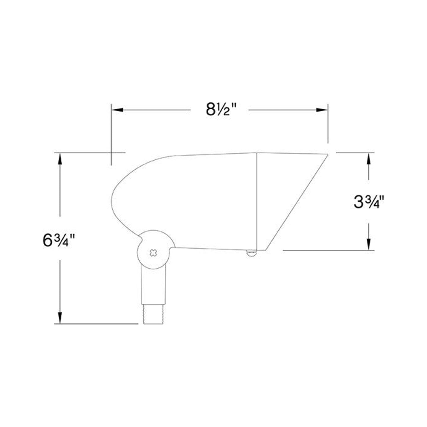 Accent 54000 Outdoor Spot Light - line drawing.