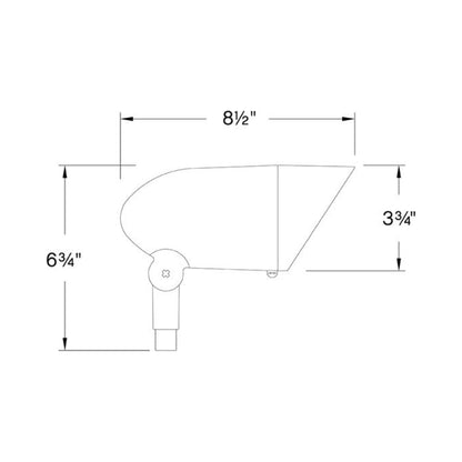 Accent 54000 Outdoor Spot Light - line drawing.