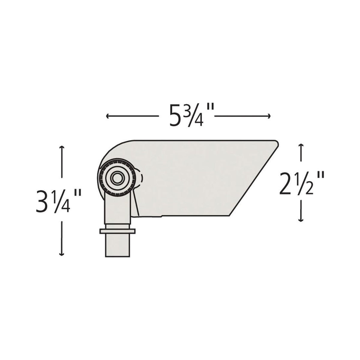 Accent Outdoor LED Spot Light - line drawing.