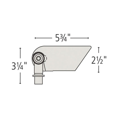 Accent Outdoor LED Spot Light - line drawing.