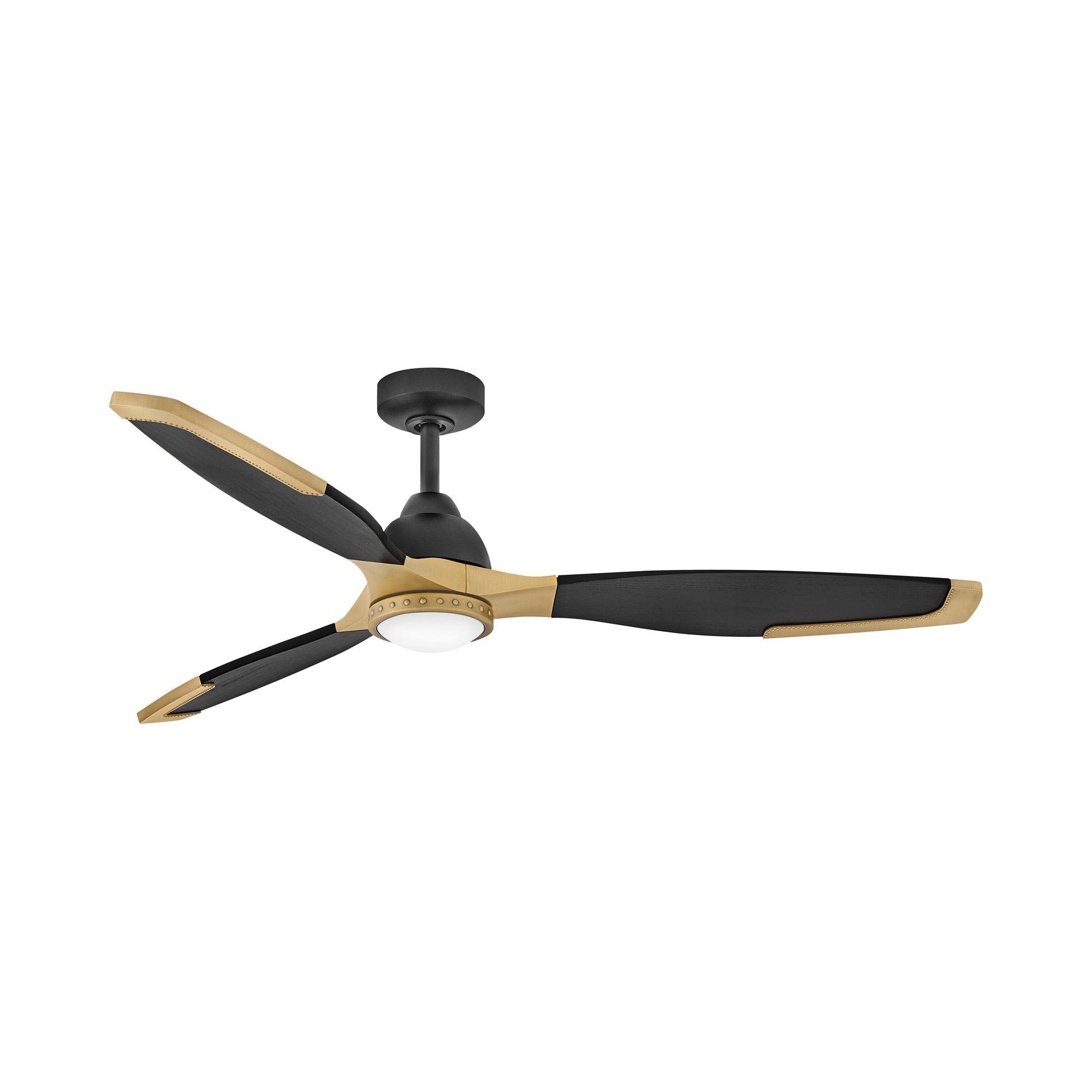Aileron Smart Outdoor LED Ceiling Fan in Matte Black.