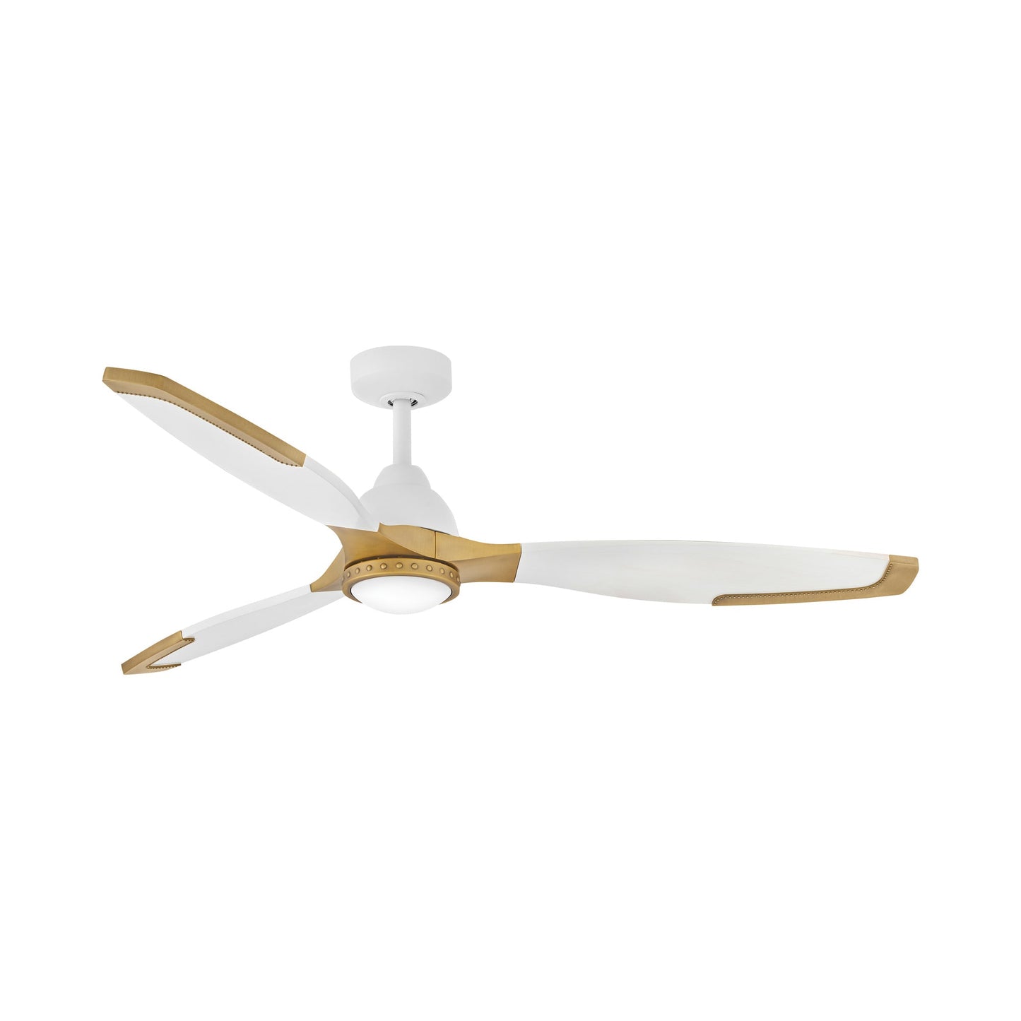 Aileron Smart Outdoor LED Ceiling Fan in Matte White.