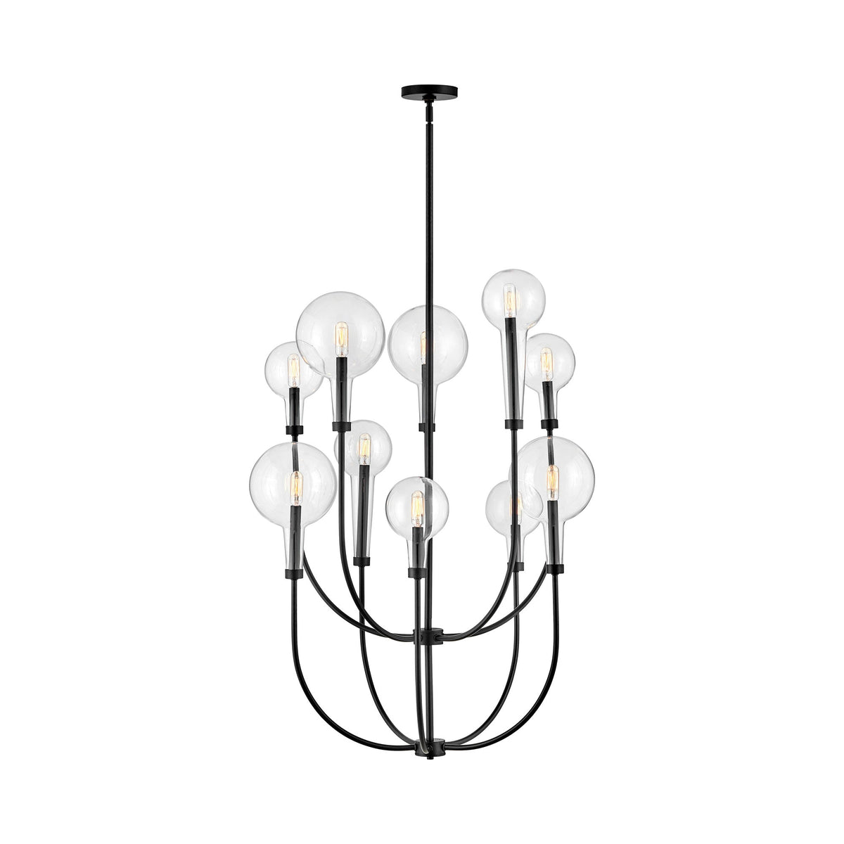 Alchemy Multi Tier Chandelier in Black (10-Light).