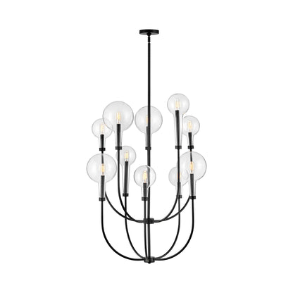 Alchemy Multi Tier Chandelier in Black (10-Light).