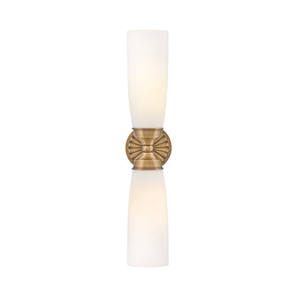 Alexis Bath Wall Light in Heritage Brass.