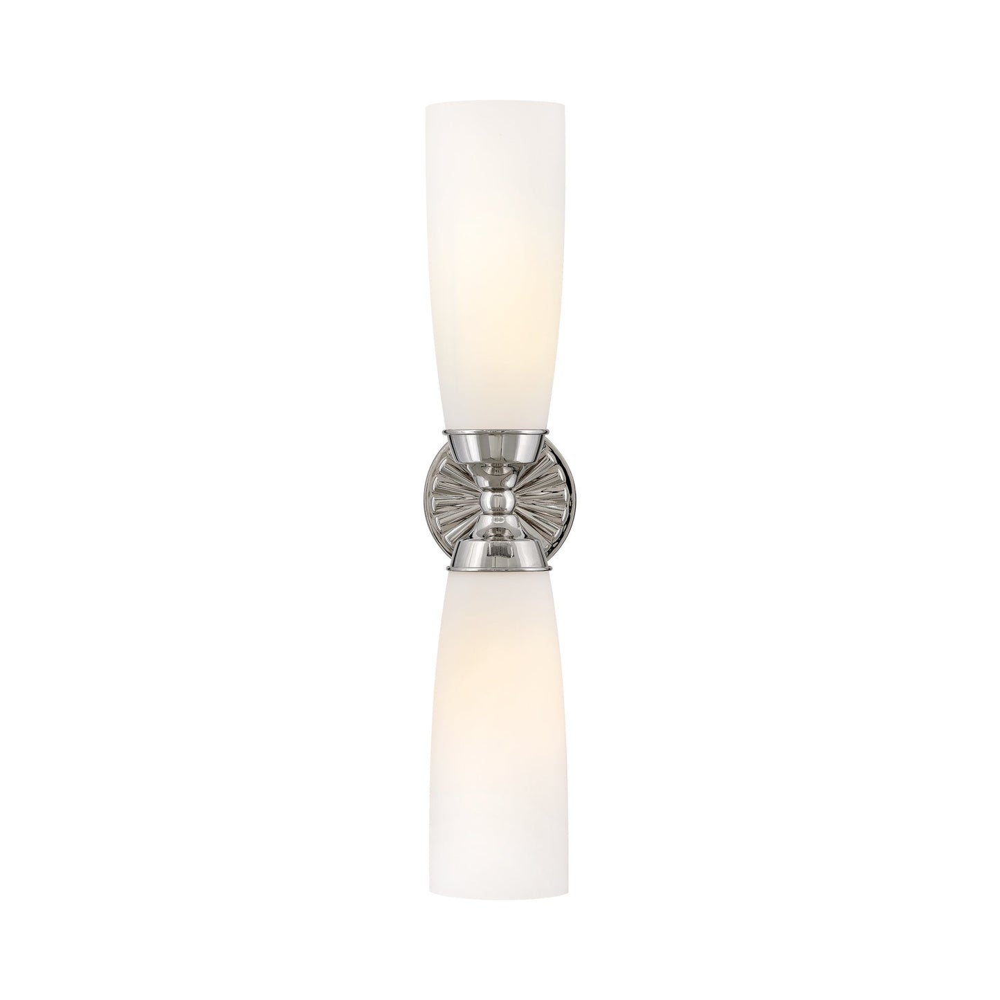 Alexis Bath Wall Light in Polished Nickel.