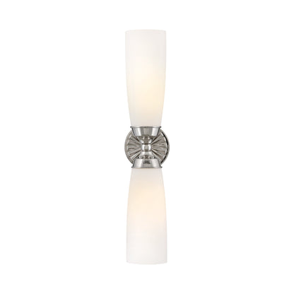 Alexis Bath Wall Light in Polished Nickel.