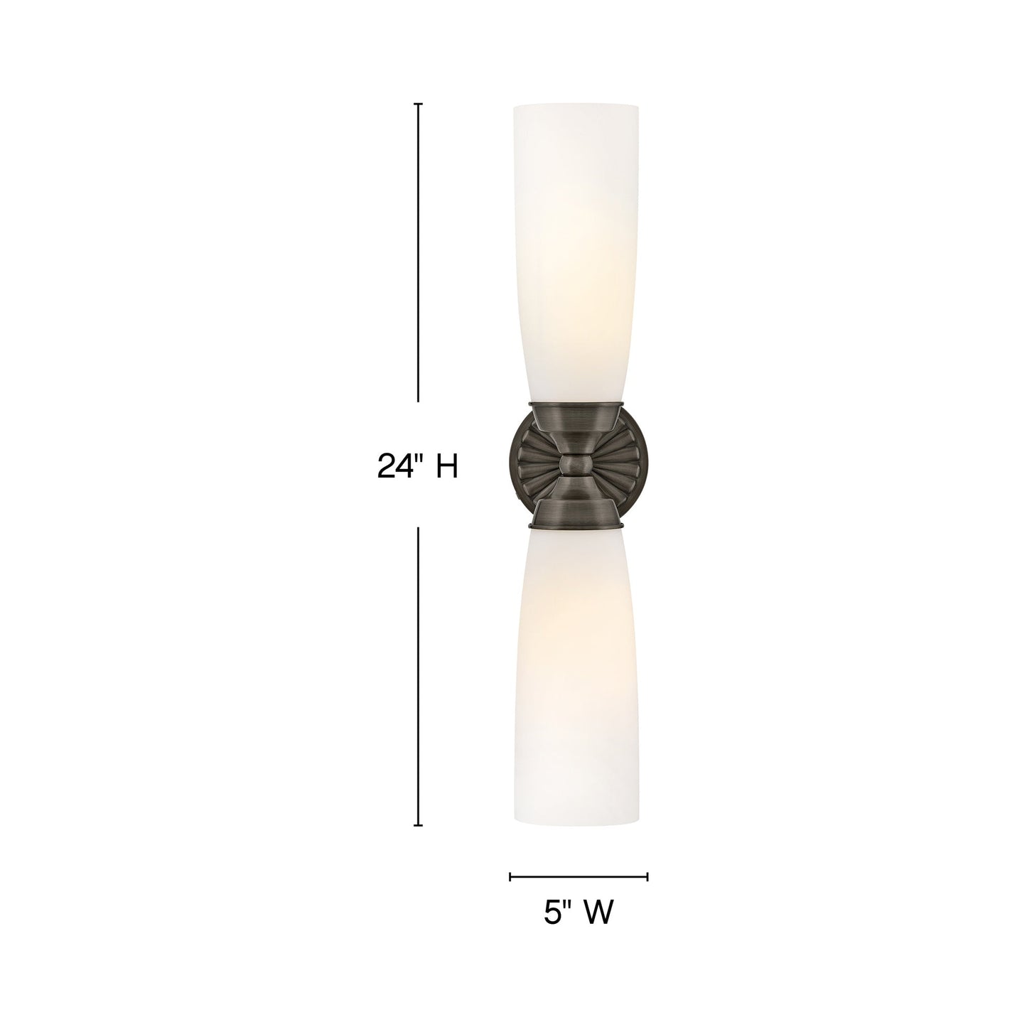 Alexis Bath Wall Light - line drawing.