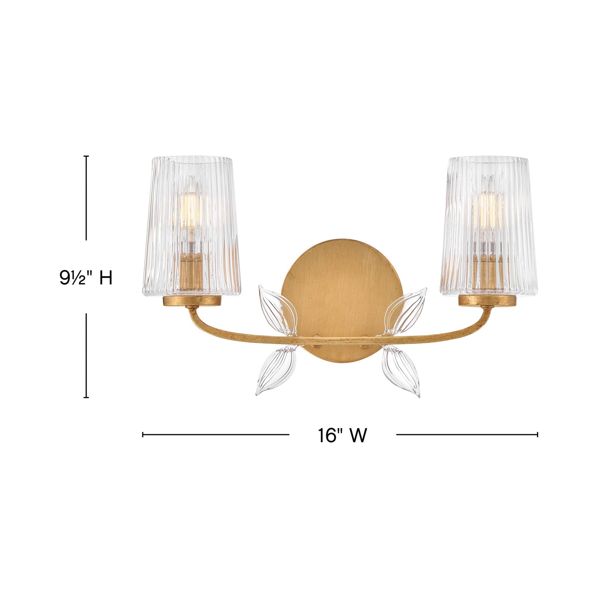 Aliso Bath Vanity Light - line drawing.