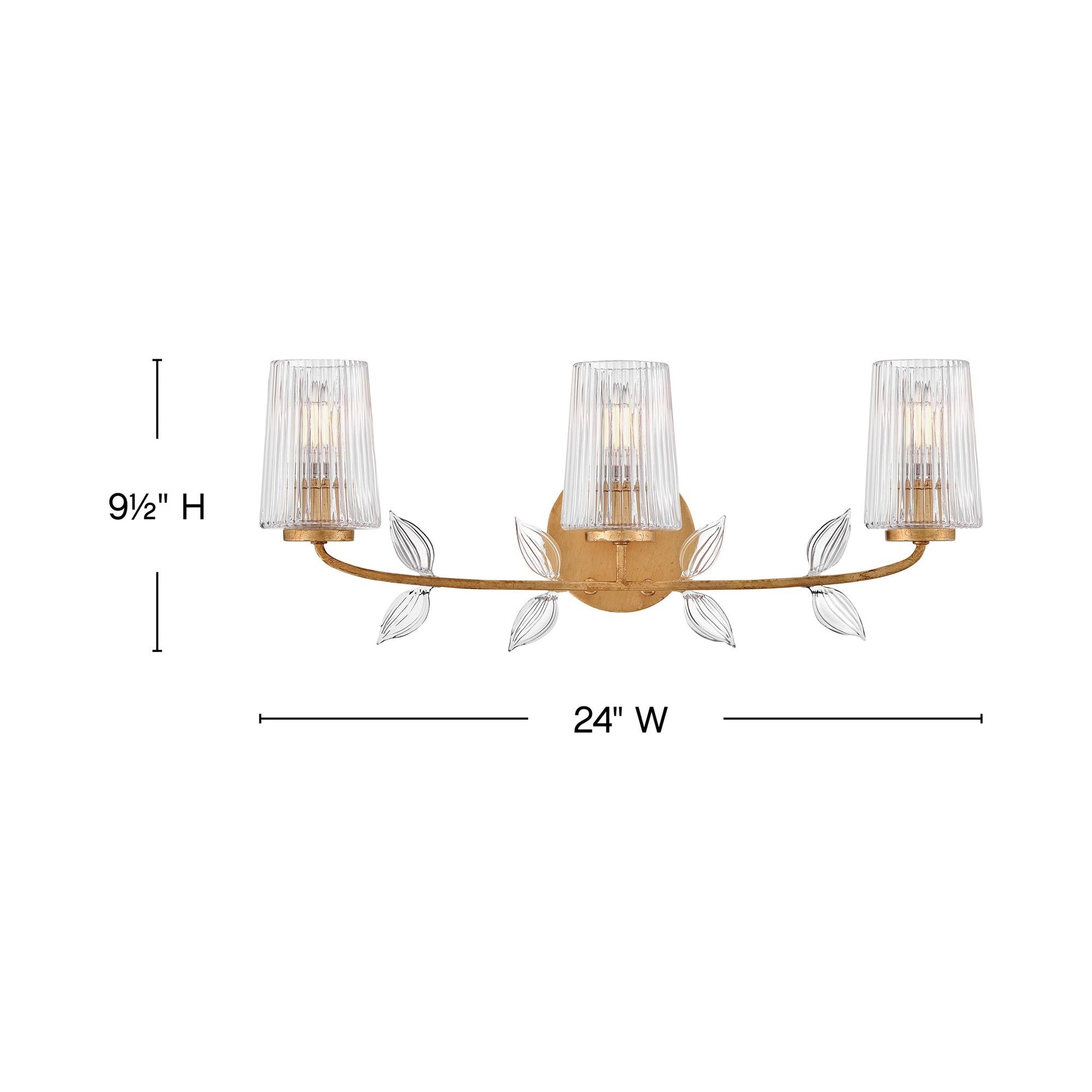 Aliso Bath Vanity Light - line drawing.