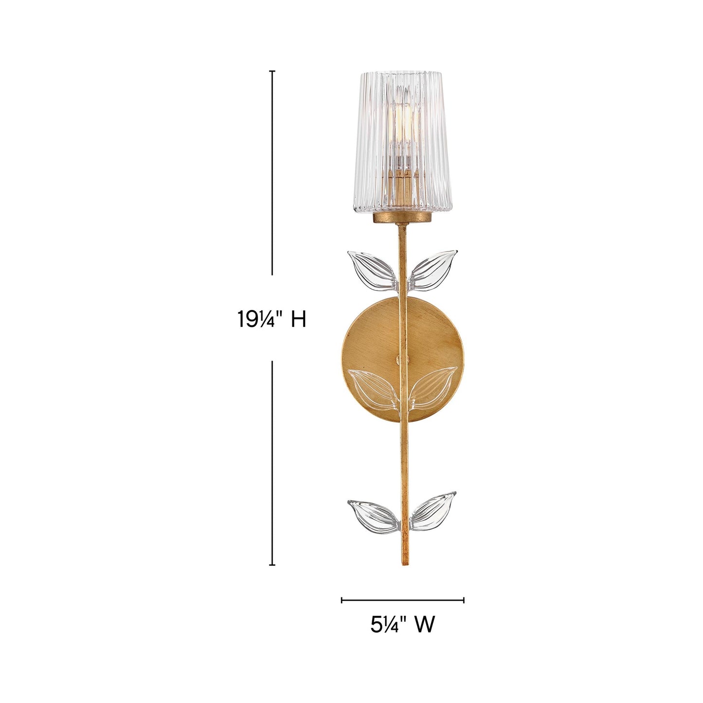 Aliso Bath Wall Light - line drawing.
