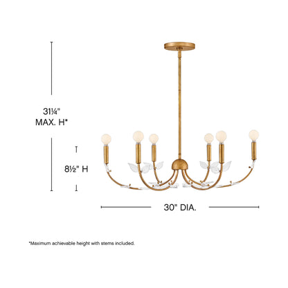 Aliso Chandelier - line drawing.
