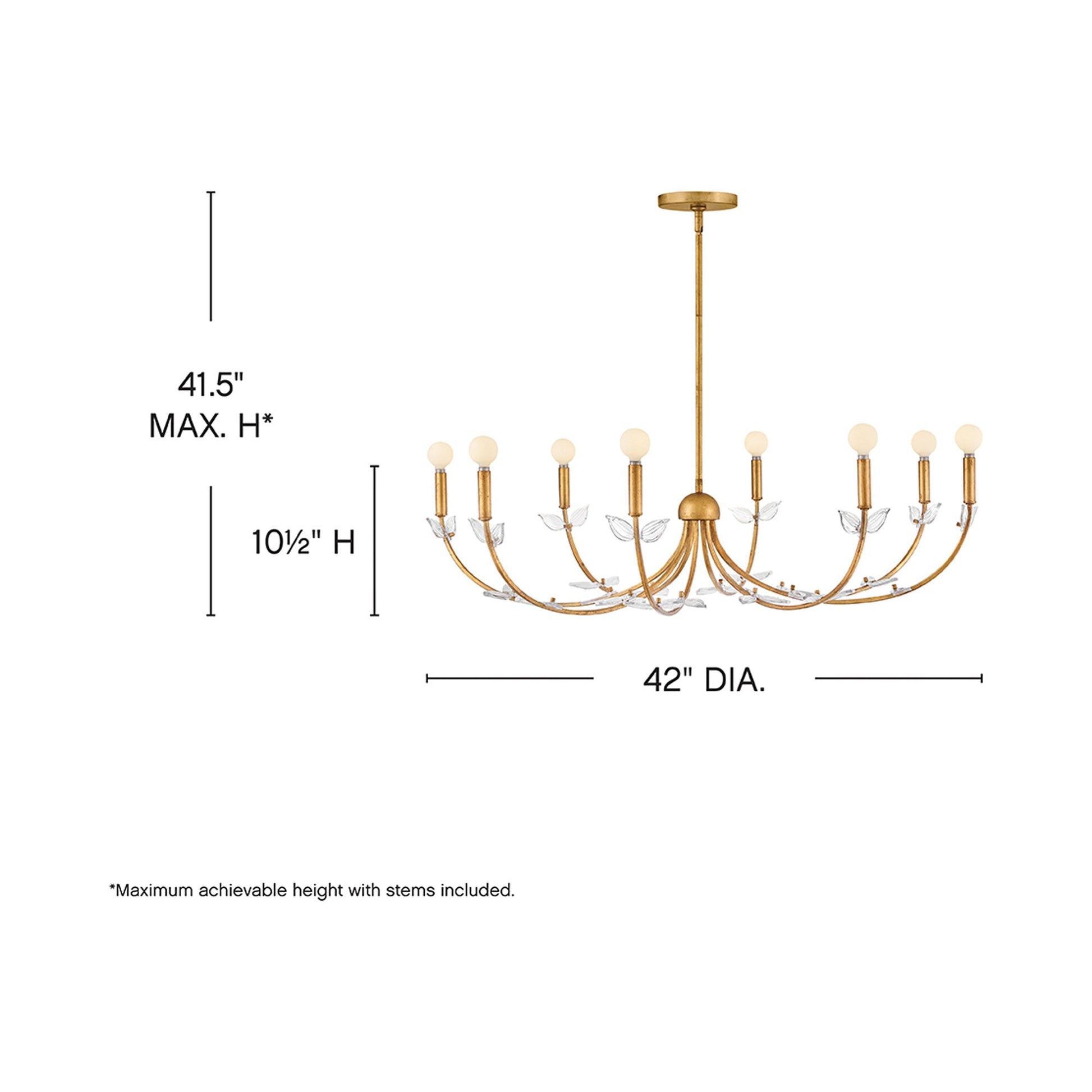 Aliso Chandelier - line drawing.