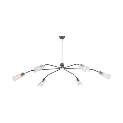 Altman Chandelier in Gunmetal/Clear Glass (6-Light).