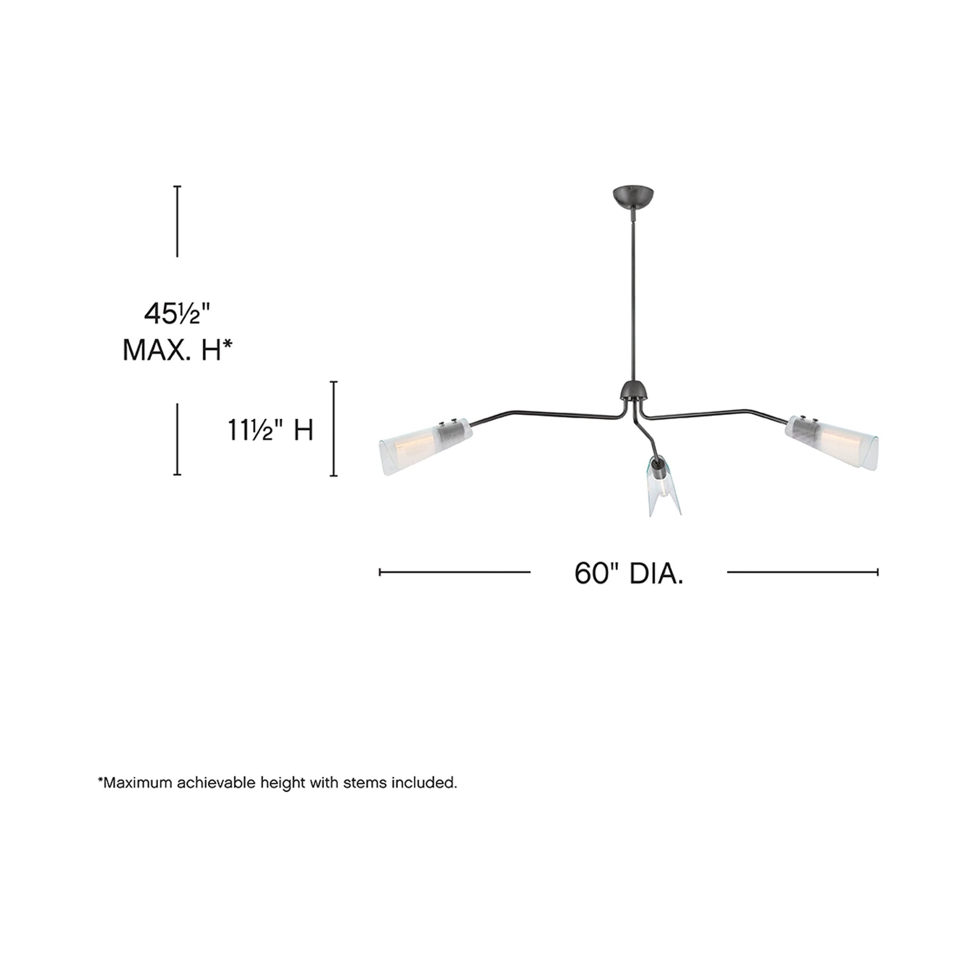Altman Chandelier - line drawing.