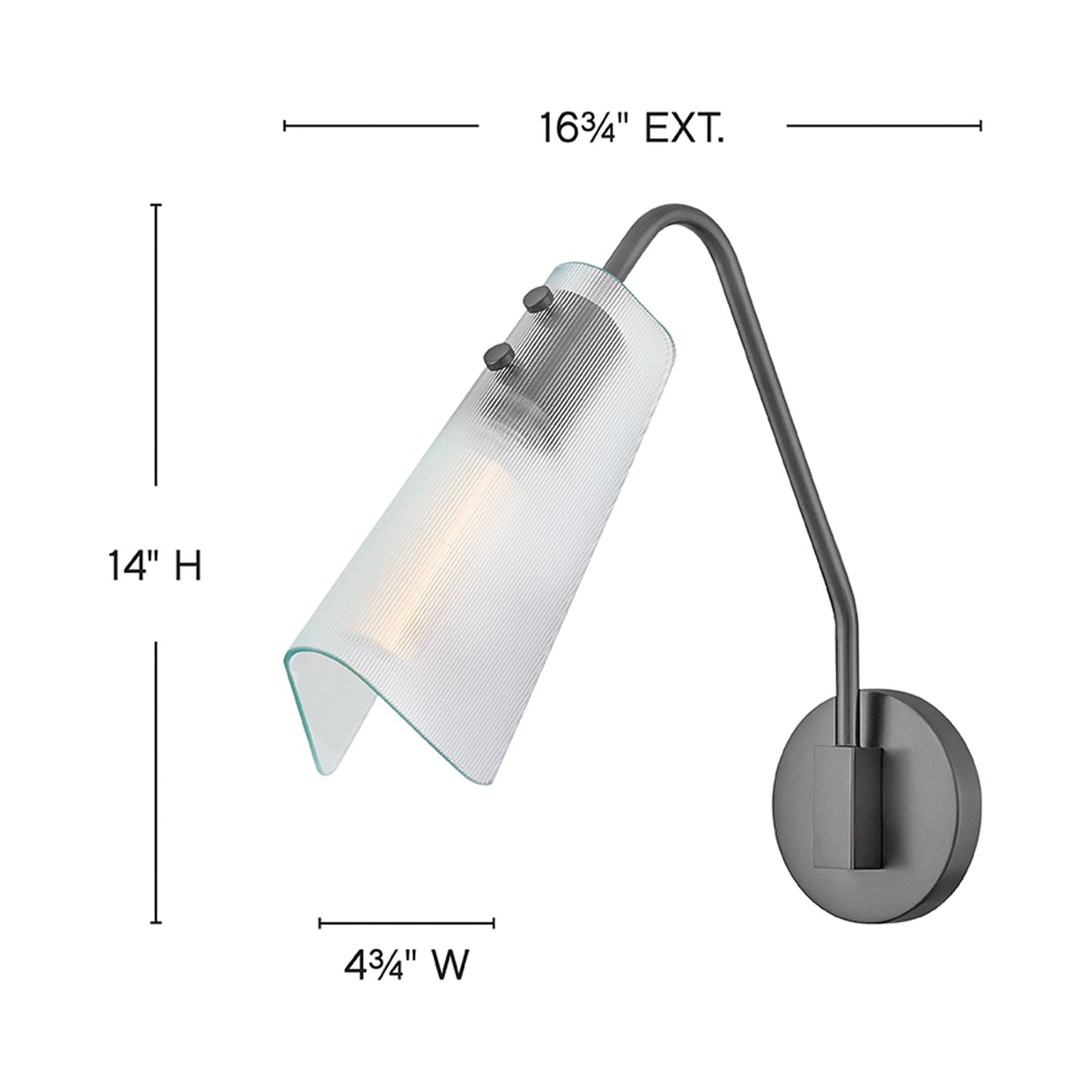 Altman Wall Light - line drawing.