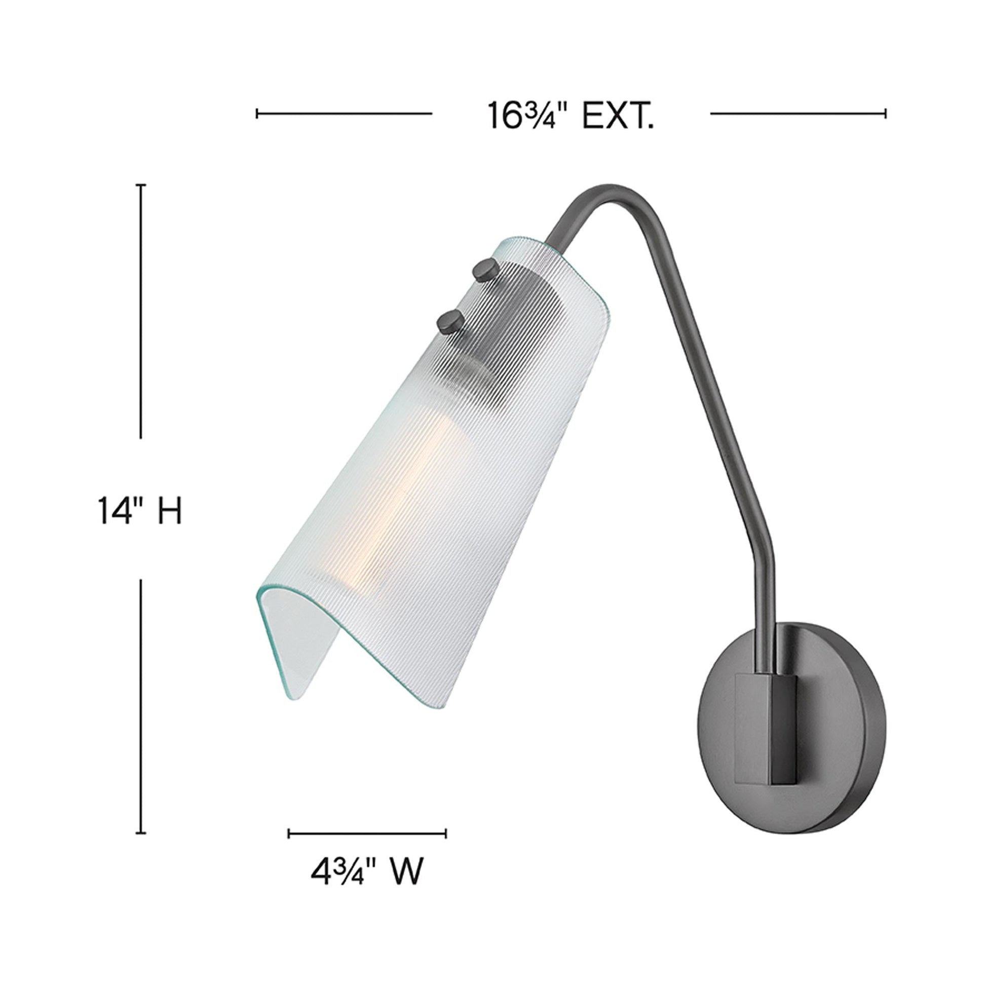 Altman Wall Light - line drawing.