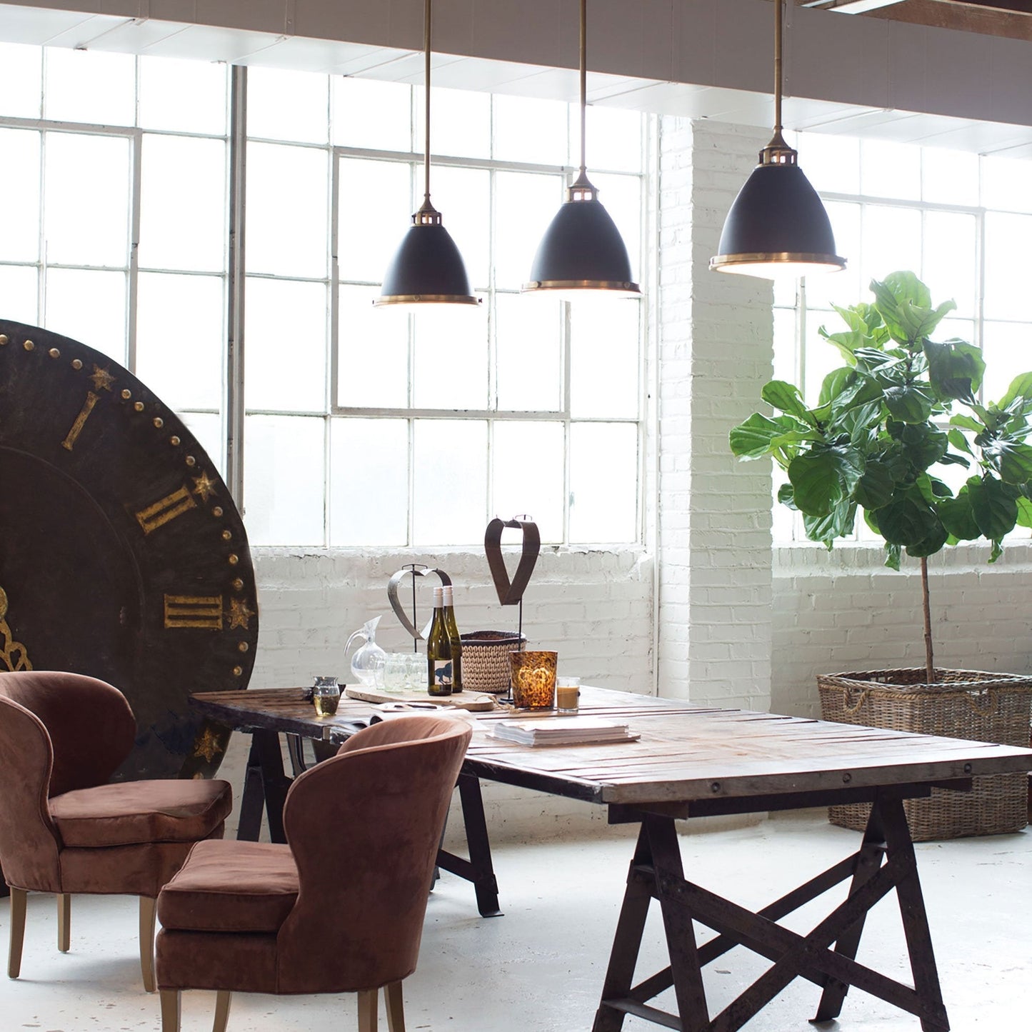 Amelia Mini Pendant Light in living room.