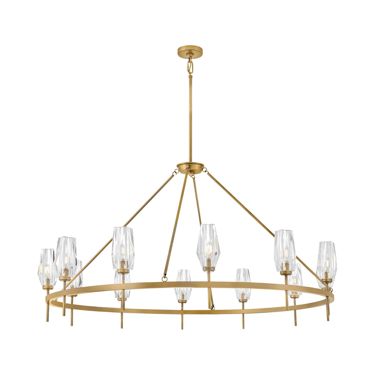 Ana Chandelier in Heritage Brass (12-Light).