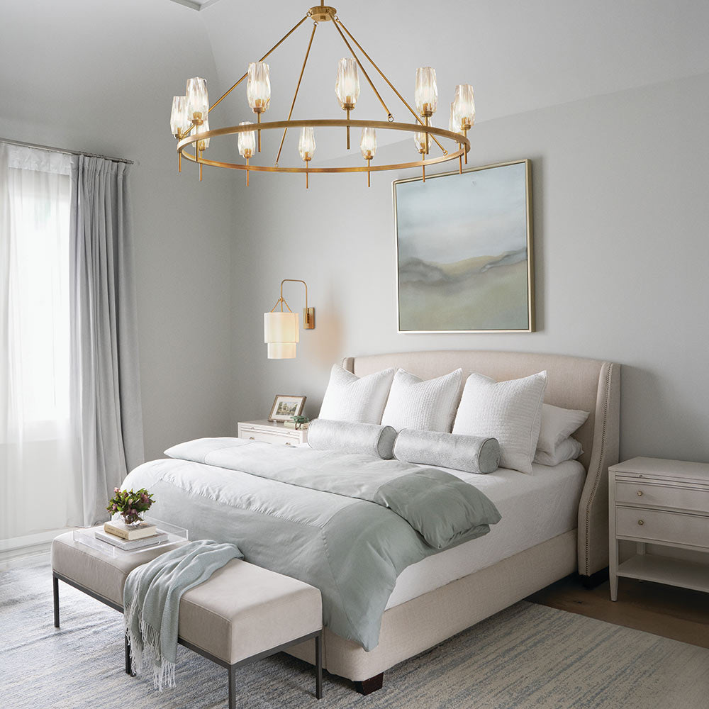 Ana Chandelier in bedroom.