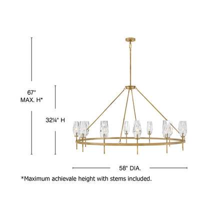 Ana Chandelier - line drawing.