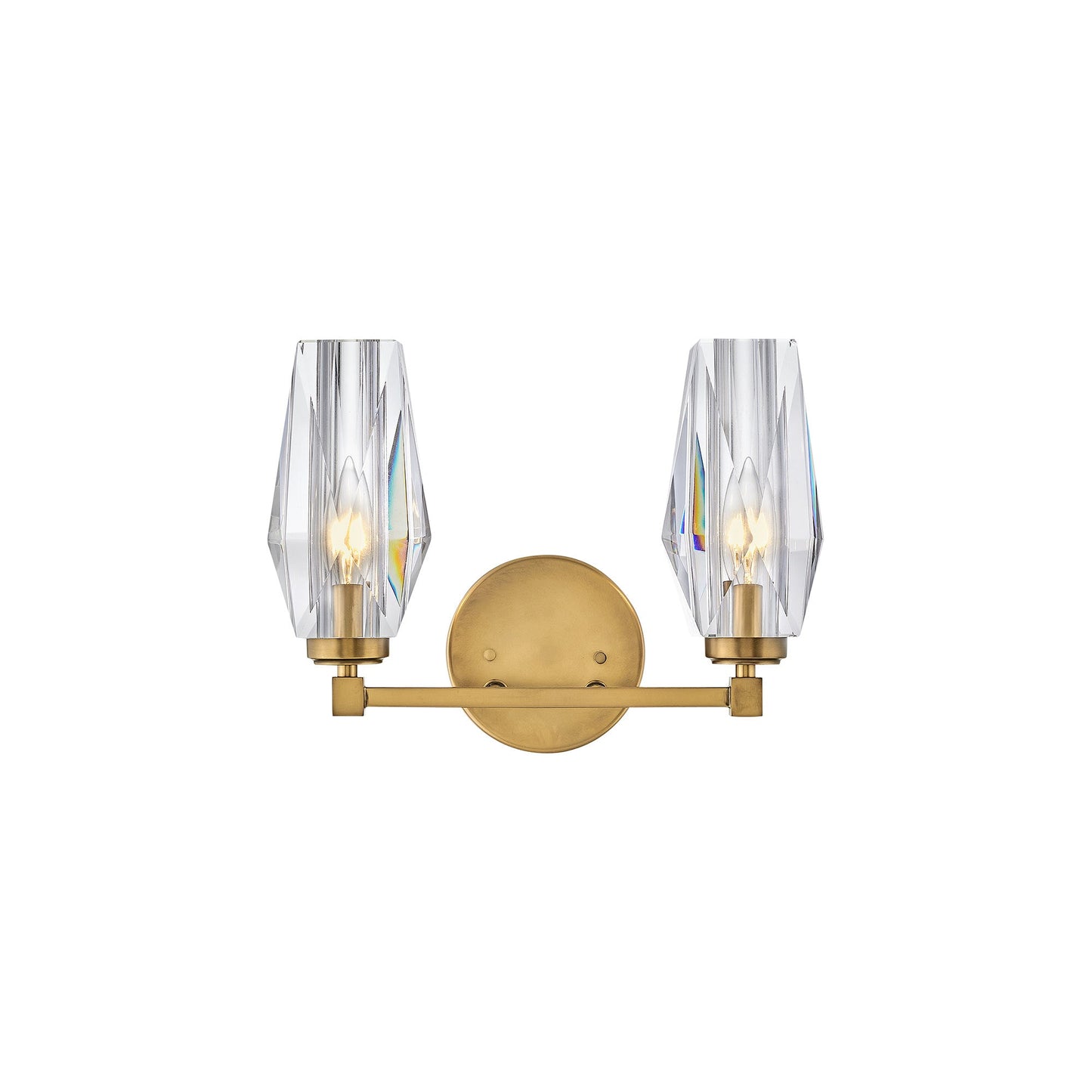 Ana Vanity Wall Light in Heritage Brass (2-Light).