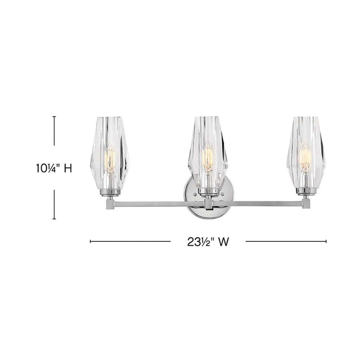 Ana Vanity Wall Light - line drawing.