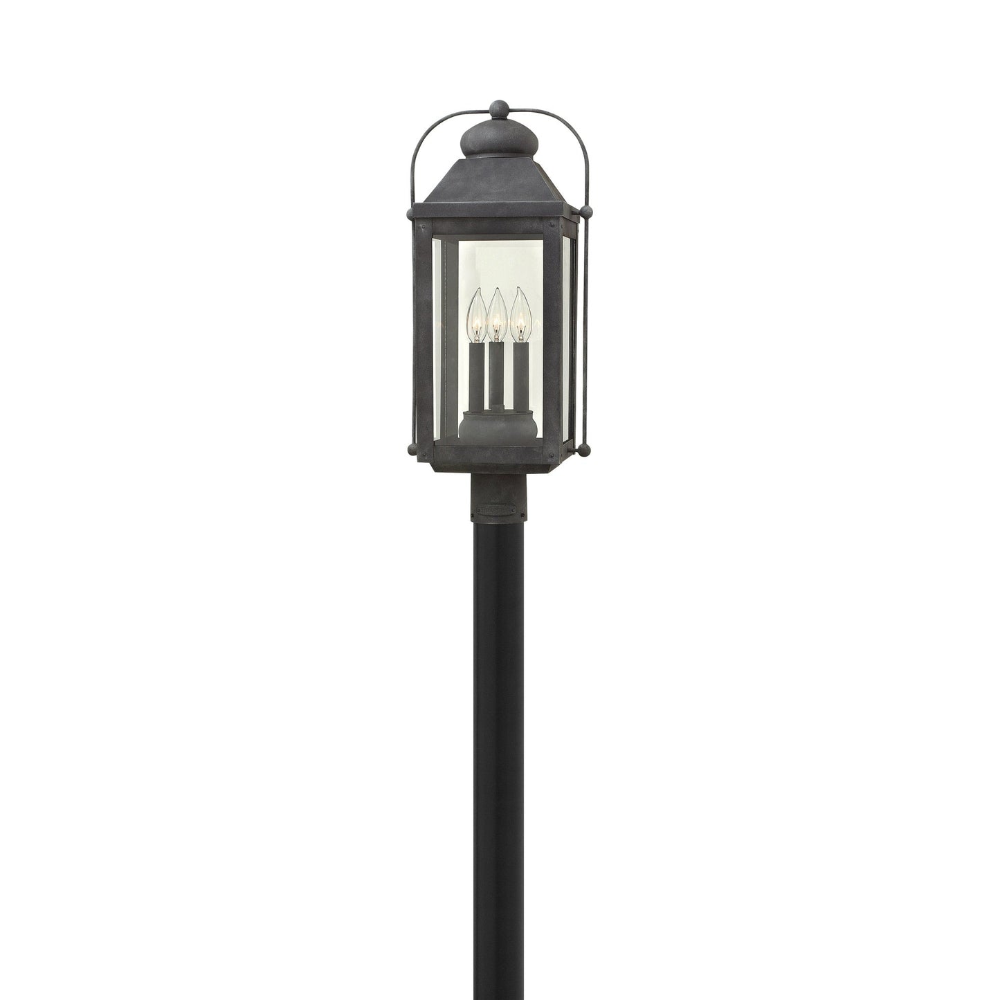 Anchorage Outdoor Post Light in Aged Zinc.