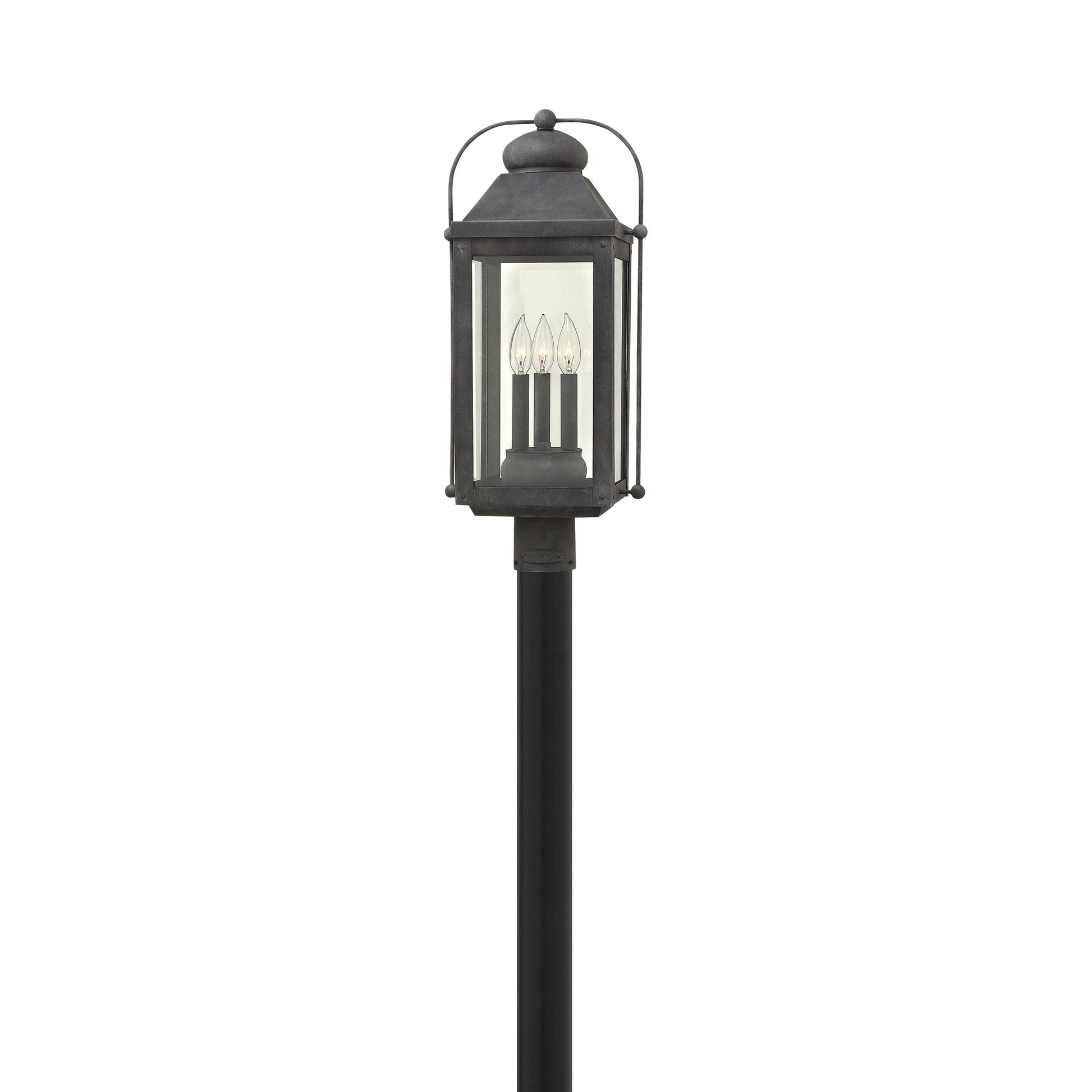 Anchorage Outdoor Post Light in Aged Zinc.