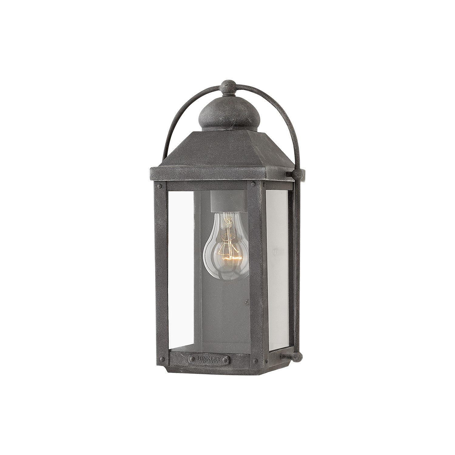 Anchorage Outdoor Wall Light in Aged Zinc (13-Inch).