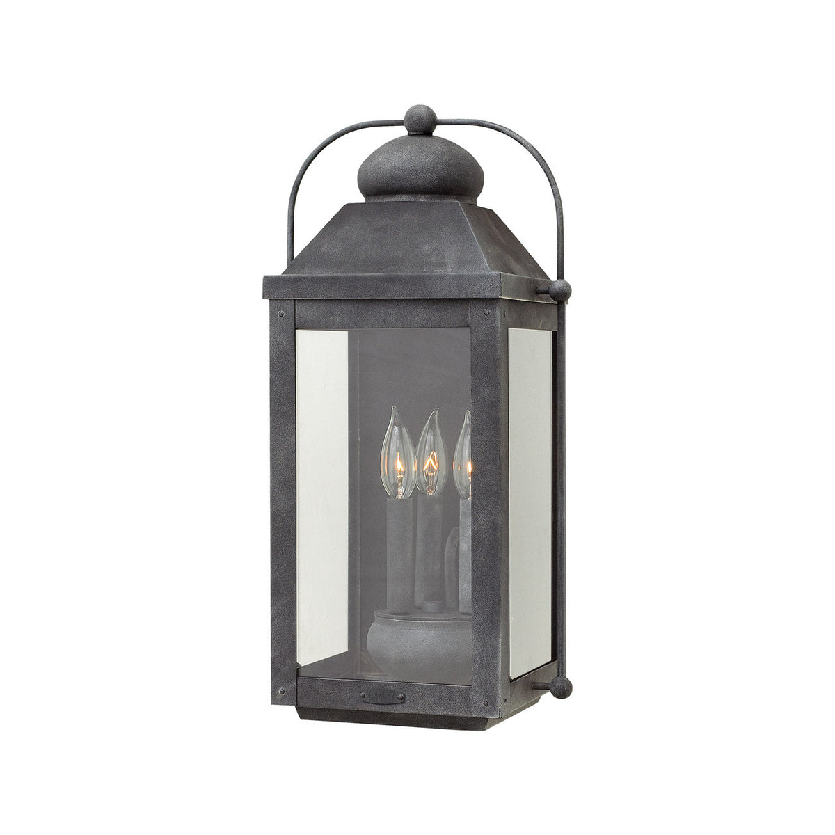 Anchorage Outdoor Wall Light in Aged Zinc (21.25-Inch).