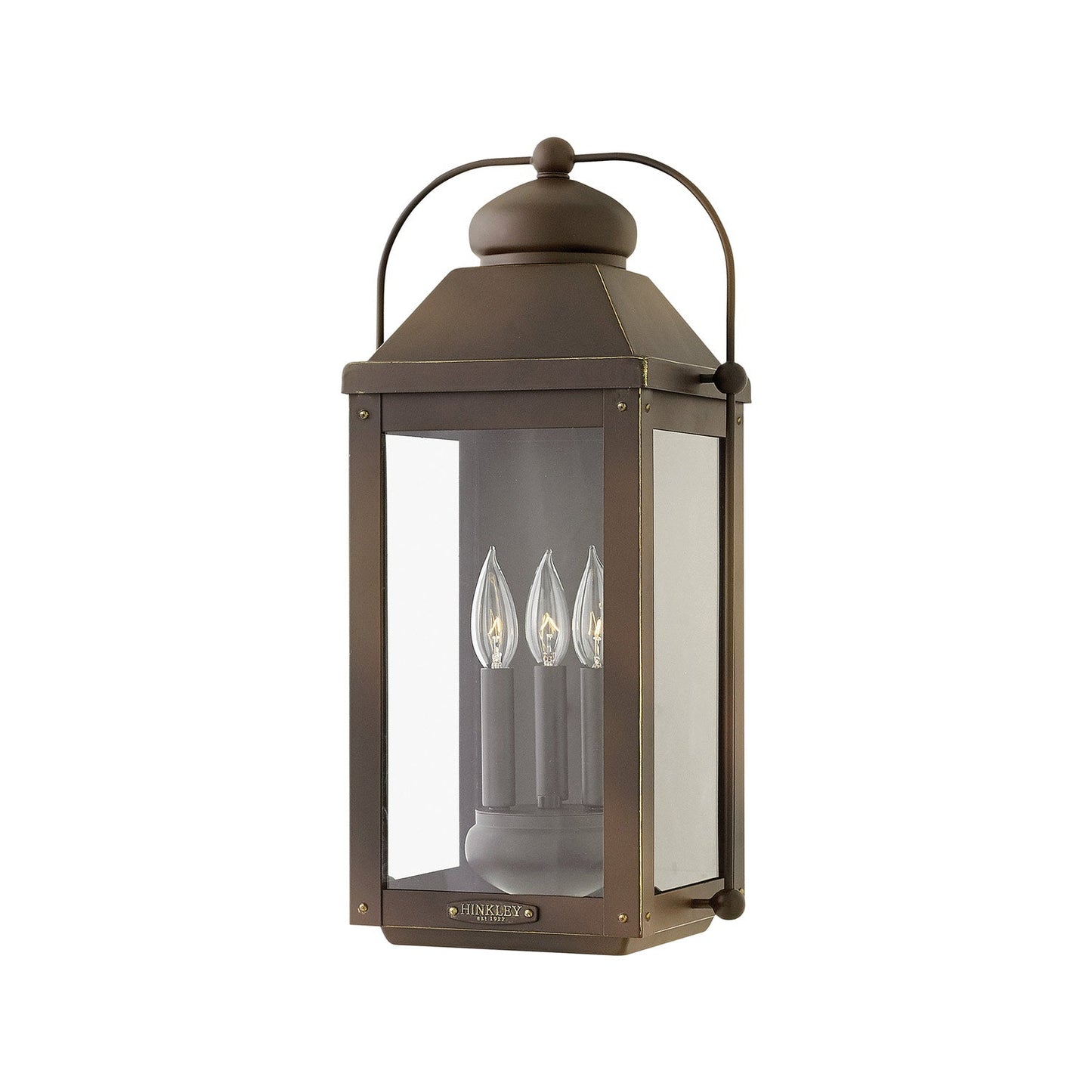 Anchorage Outdoor Wall Light in Light Oiled Bronze (21.25-Inch).