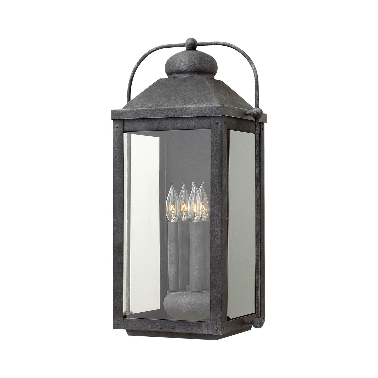 Anchorage Outdoor Wall Light in Aged Zinc (25-Inch).
