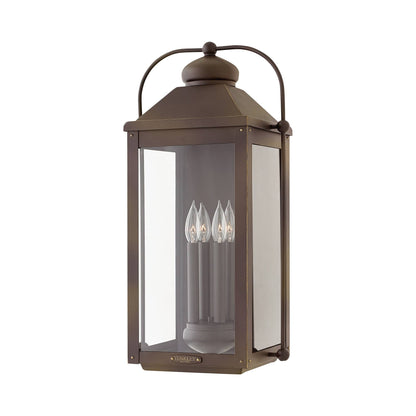 Anchorage Outdoor Wall Light in Light Oiled Bronze (25-Inch).