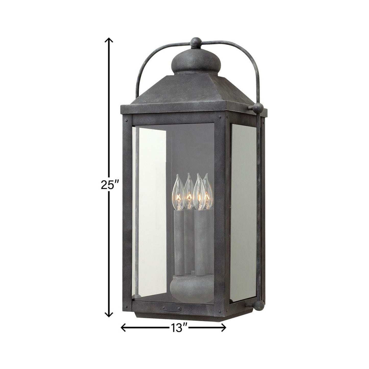 Anchorage Outdoor Wall Light - line drawing.