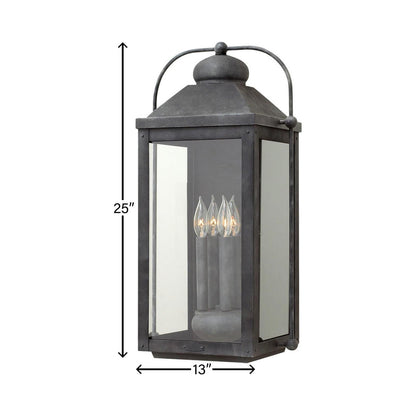 Anchorage Outdoor Wall Light - line drawing.