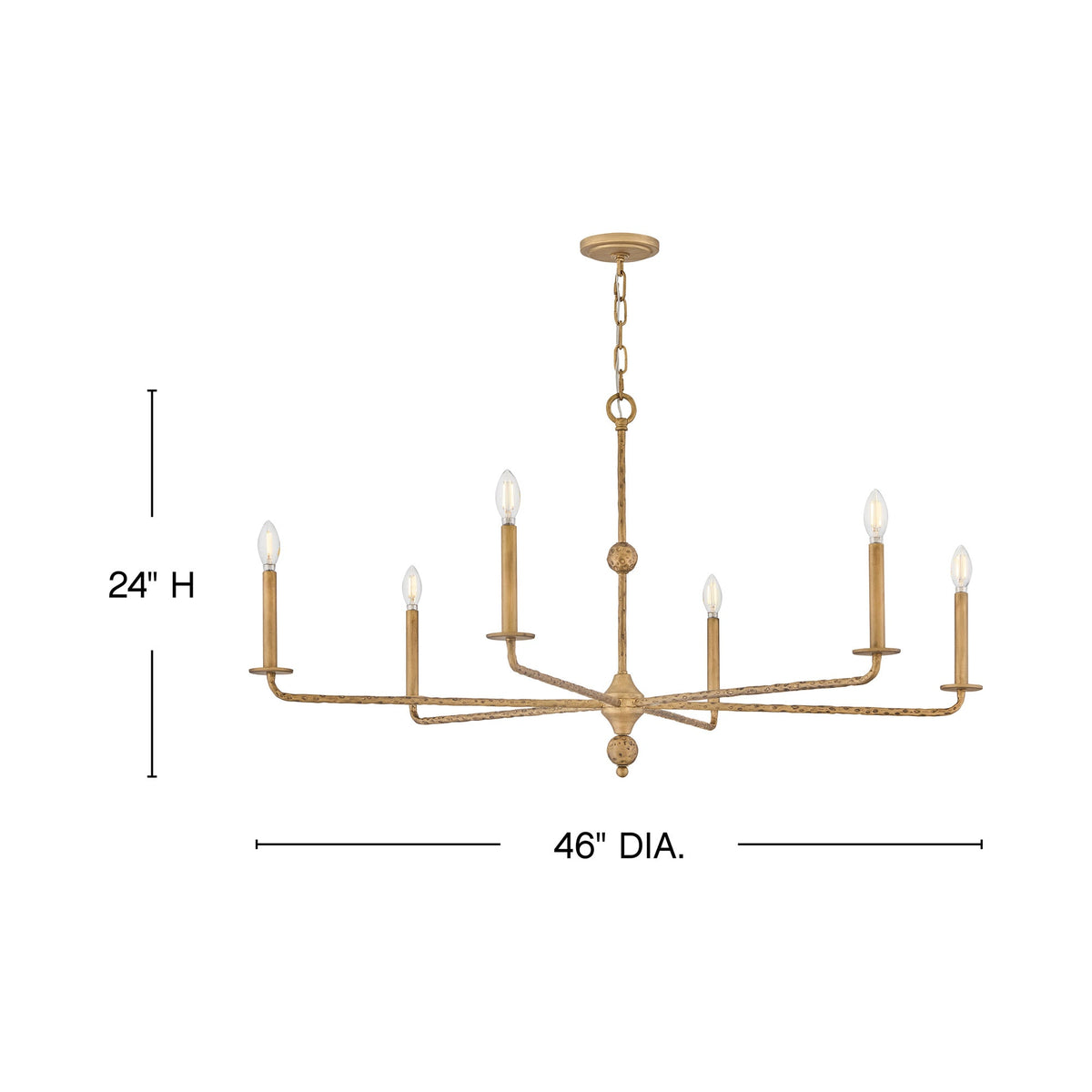 Ansel Chandelier - line drawing.