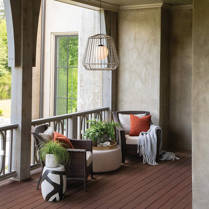 Arlen Outdoor Pendant Light in Outside Area.