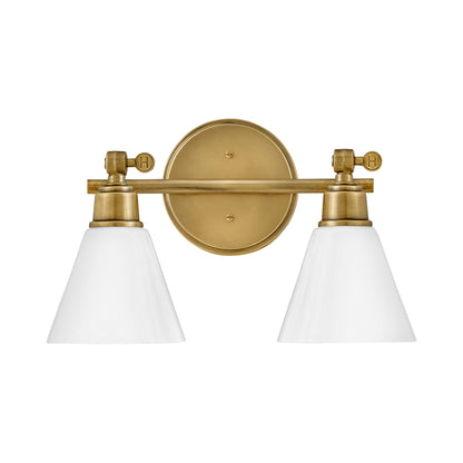 Arti Bath Vanity Light in Heritage Brass (2-Light).