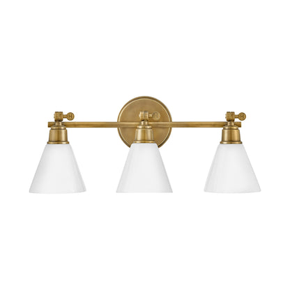 Arti Bath Vanity Light in Heritage Brass (3-Light).