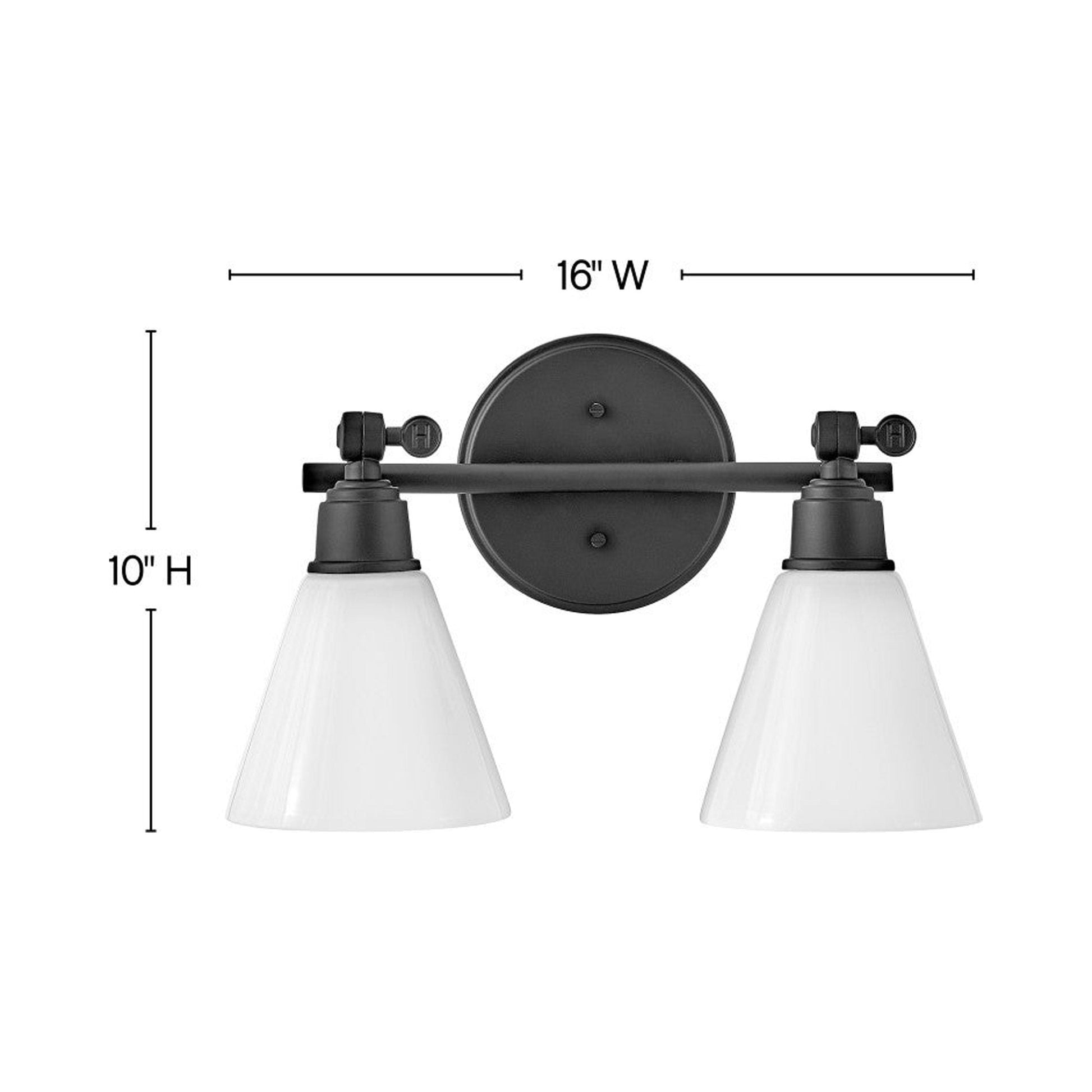 Arti Bath Vanity Light - line drawing.