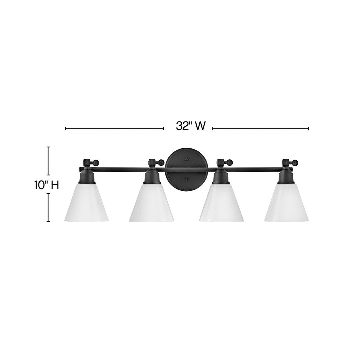 Arti Bath Vanity Light - line drawing.