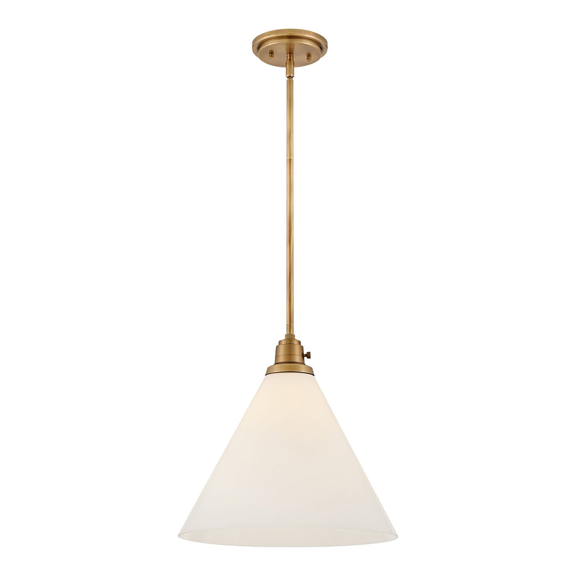 Arti Pendant Light in Heritage Brass/Cased Opal (Large).